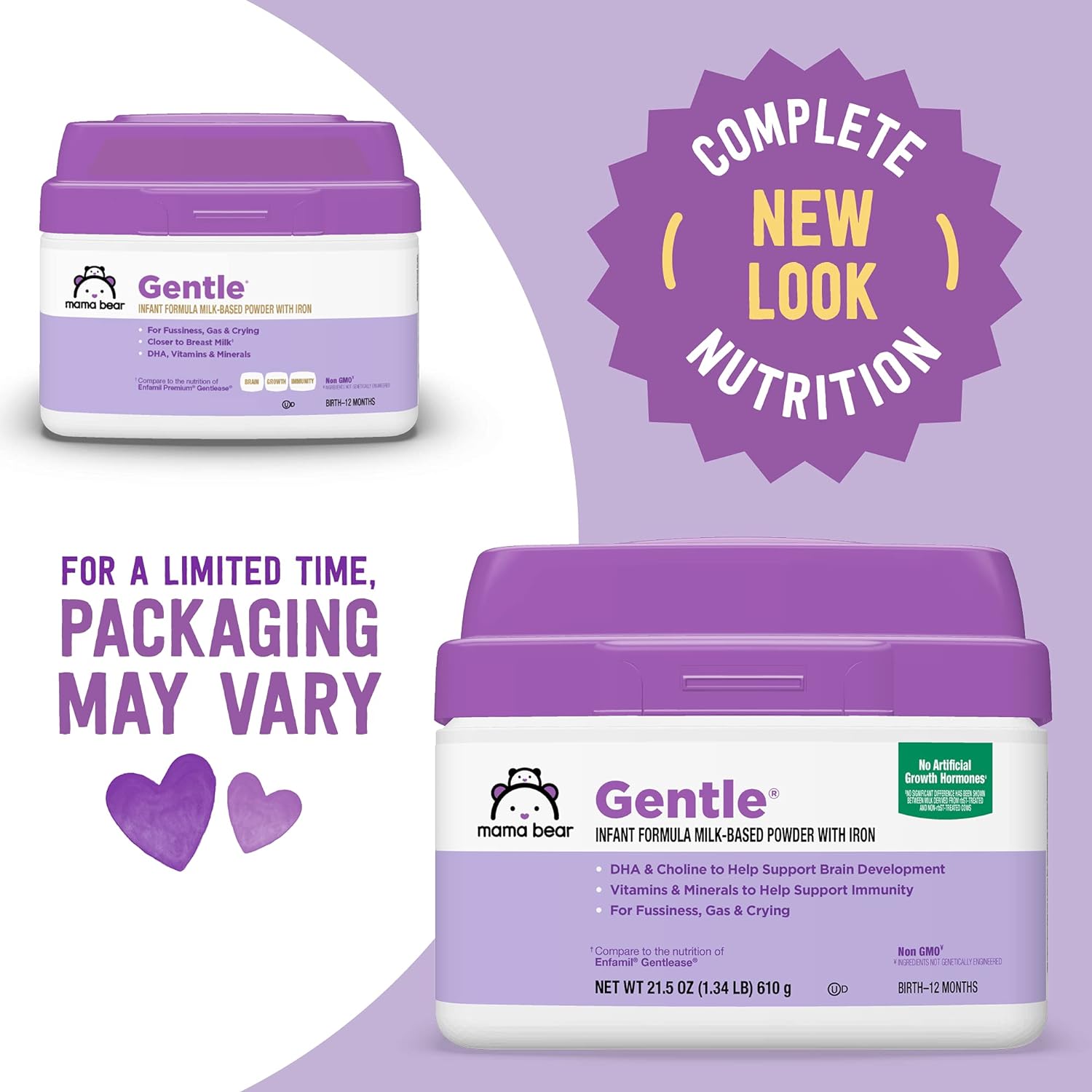 Brand - Mama Bear Gentle Baby Formula Milk-Based Powder with Iron, Complete Nutrition, Easy to Digest, 21.5 Ounce - Image 2